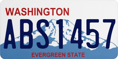 WA license plate ABS1457