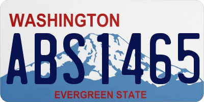 WA license plate ABS1465