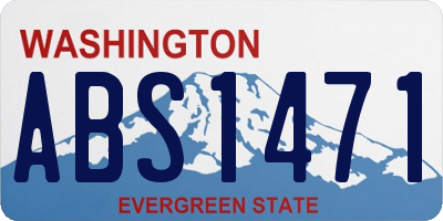 WA license plate ABS1471