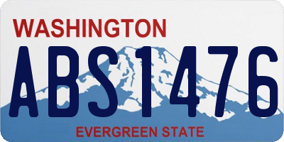 WA license plate ABS1476