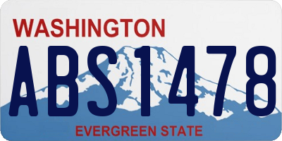 WA license plate ABS1478