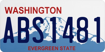 WA license plate ABS1481