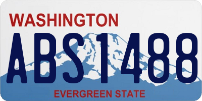 WA license plate ABS1488