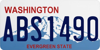 WA license plate ABS1490
