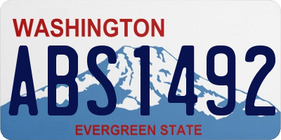 WA license plate ABS1492