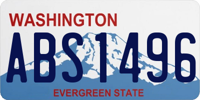WA license plate ABS1496