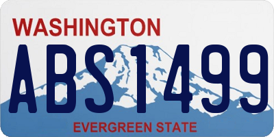 WA license plate ABS1499