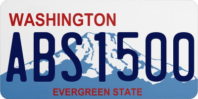 WA license plate ABS1500
