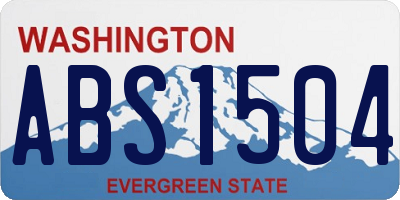 WA license plate ABS1504