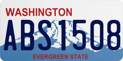 WA license plate ABS1508