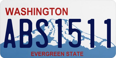 WA license plate ABS1511