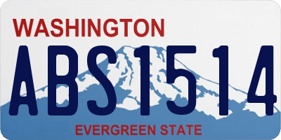 WA license plate ABS1514