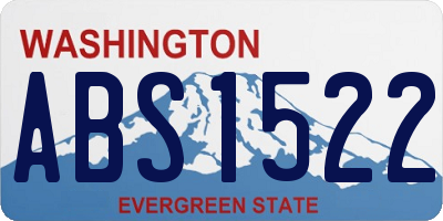 WA license plate ABS1522