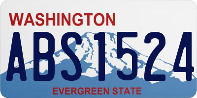 WA license plate ABS1524