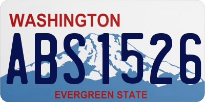 WA license plate ABS1526