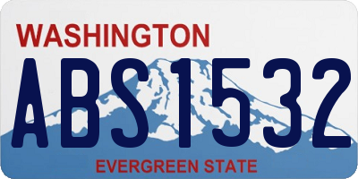 WA license plate ABS1532