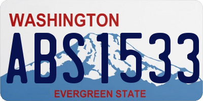 WA license plate ABS1533