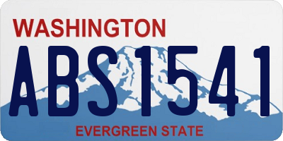 WA license plate ABS1541