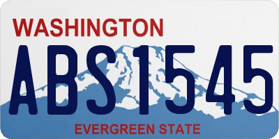 WA license plate ABS1545