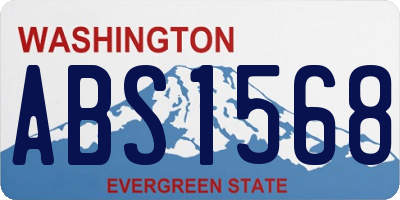 WA license plate ABS1568
