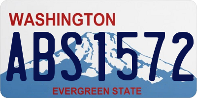 WA license plate ABS1572