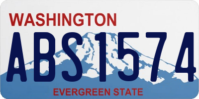 WA license plate ABS1574