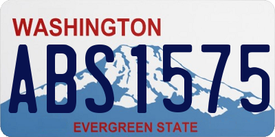 WA license plate ABS1575