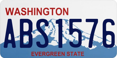 WA license plate ABS1576