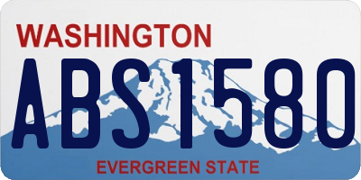 WA license plate ABS1580