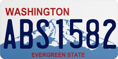 WA license plate ABS1582