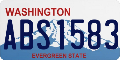 WA license plate ABS1583