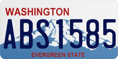 WA license plate ABS1585