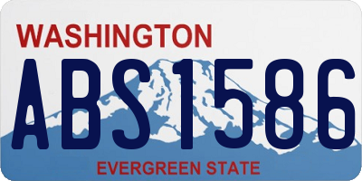 WA license plate ABS1586