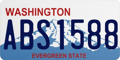 WA license plate ABS1588