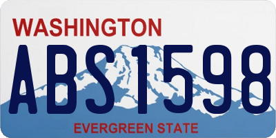 WA license plate ABS1598