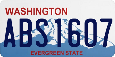 WA license plate ABS1607