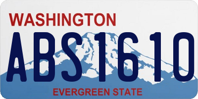 WA license plate ABS1610