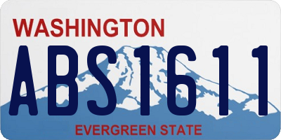 WA license plate ABS1611