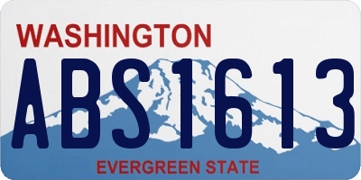 WA license plate ABS1613