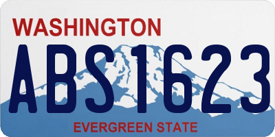 WA license plate ABS1623