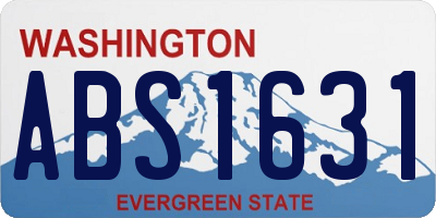 WA license plate ABS1631