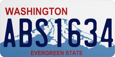 WA license plate ABS1634