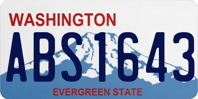WA license plate ABS1643