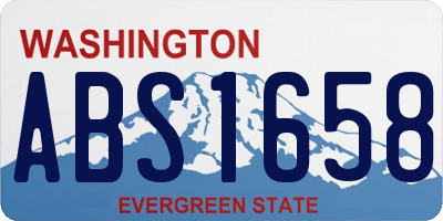 WA license plate ABS1658