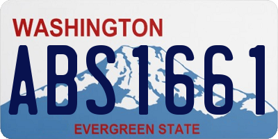 WA license plate ABS1661