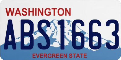 WA license plate ABS1663
