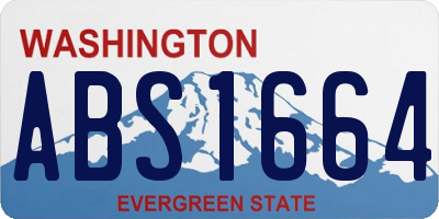 WA license plate ABS1664