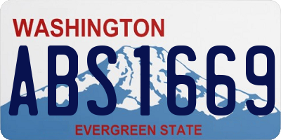 WA license plate ABS1669