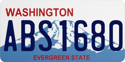 WA license plate ABS1680