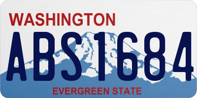 WA license plate ABS1684